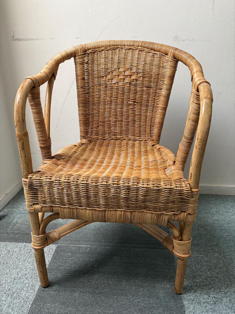 Rotan fauteuil, Ophalen, Gebruikt, Minder dan 75 cm, Riet of Rotan