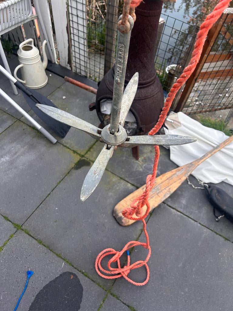 Boot anker 2,5 kg met touw, Watersport en Boten, Ophalen of Verzenden, Gebruikt, Overige typen