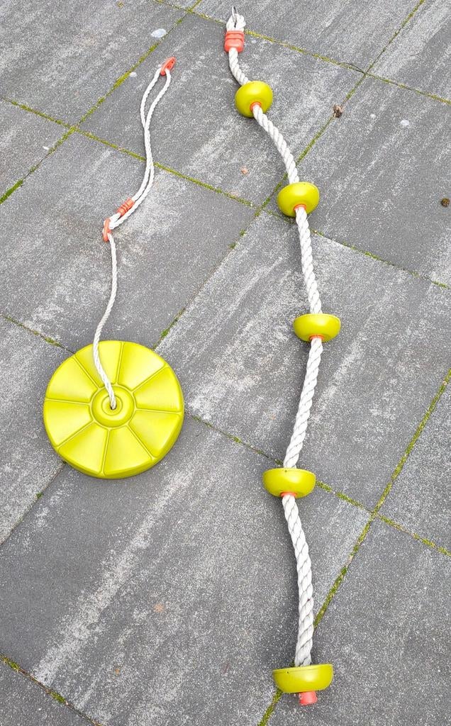 Klimtouw en schommel-schotel voor speeltoestel, Kinderen en Baby's, Speelgoed | Buiten | Speeltoestellen, Ophalen, Zo goed als nieuw