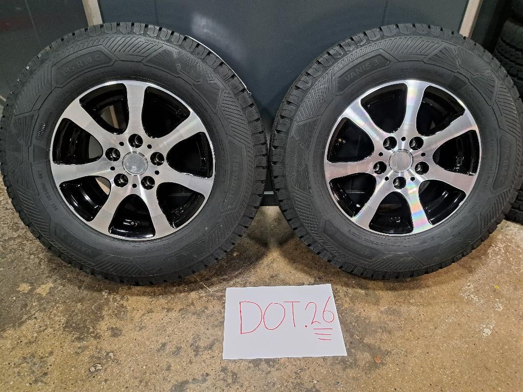 Caravan lmv 14 inch nieuw chrome / zwart 195R14C TOMASON, Auto-onderdelen, Banden en Velgen, 14 inch, Banden en Velgen, Nieuw