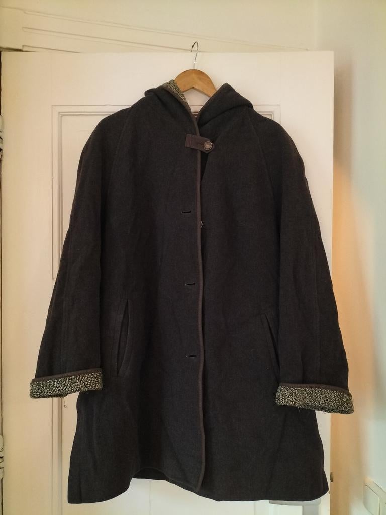 Mooie wollen jas met capuchon, Kleding | Dames, Jassen | Winter, Maat 38/40 (M), Zwart, IMAY, Ophalen of Verzenden