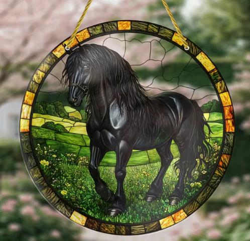 Raamhanger Fries paard, Tuin en Terras, Ophalen of Verzenden, Nieuw