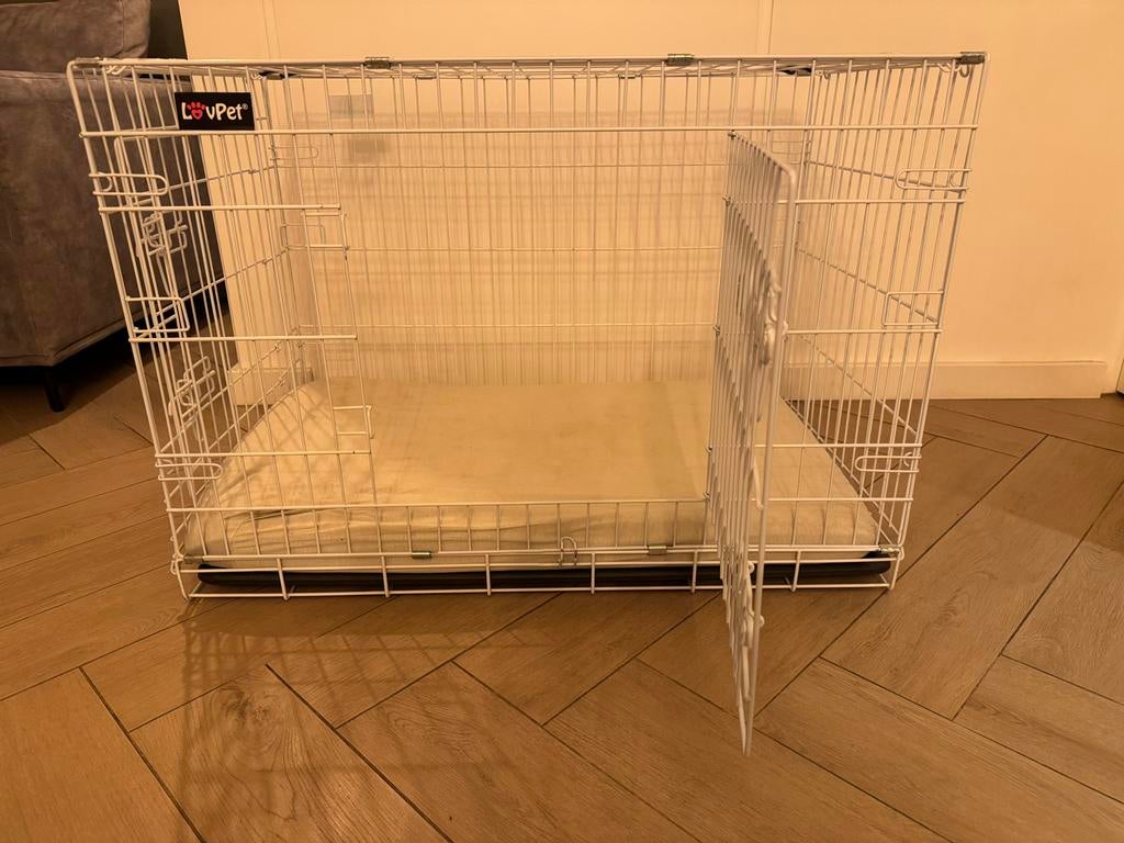 LovPet opvouwbare bench wit, Ophalen, Zo goed als nieuw