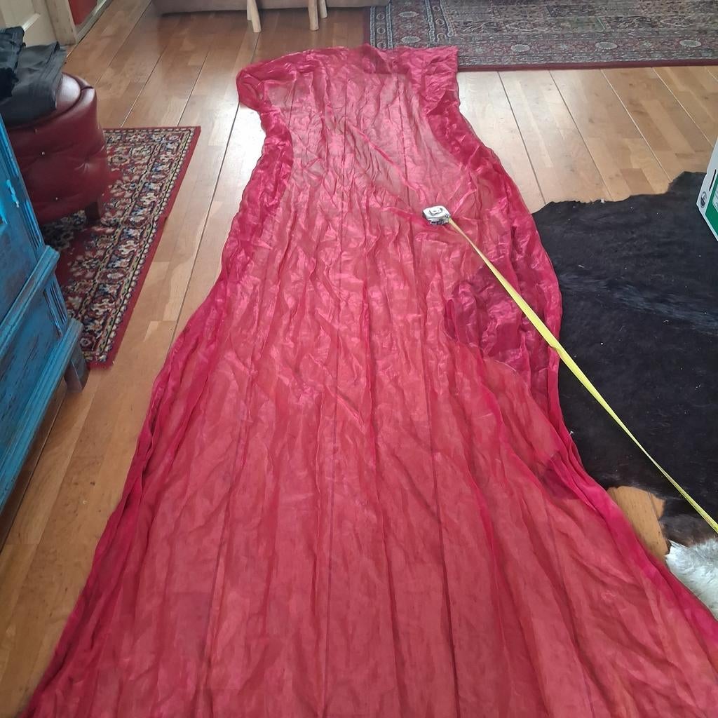 Voile gordijn roze 295 x 145 cm, Huis en Inrichting, Stoffering | Gordijnen en Lamellen, Ophalen of Verzenden, Nieuw, 100 tot 150 cm