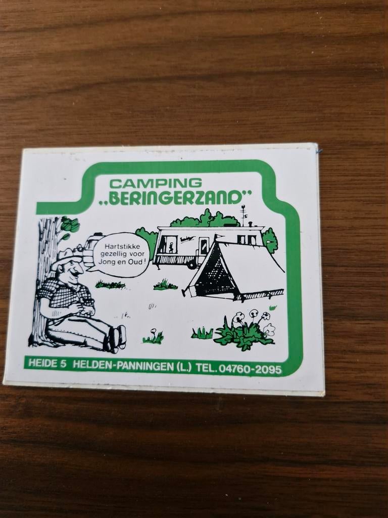 6367 Vintage Sticker Camping Beringerzand, Verzamelen, Ophalen of Verzenden, Gebruikt
