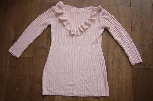 Roze Tuniek - Trui met Roezel (M), Ophalen of Verzenden, Gedragen, Maat 38/40 (M), Roze