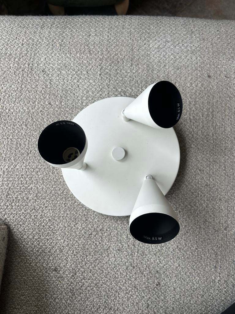 Ikea lamp NÄVLINGE Plafondspot Wit - 3 spots, Ophalen, Gebruikt, Metaal of Aluminium, Led