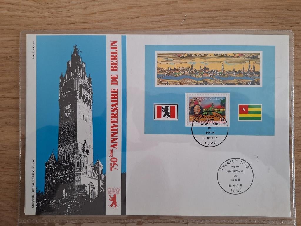 Berlijn Berlin FDC 750 jaar - 4, Ophalen of Verzenden, BRD