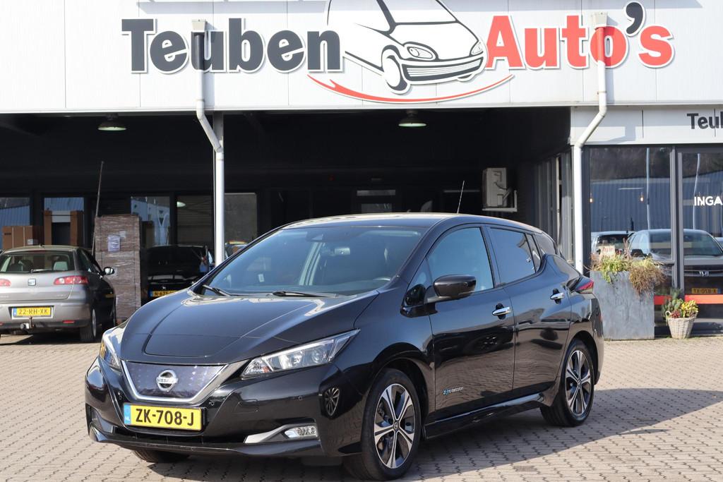 Nissan LEAF N-Connecta 40 kWh 85% SOH, 360 Camera, Navigatie, Gebruikt, 150 pk, Zwart, Origineel Nederlands
