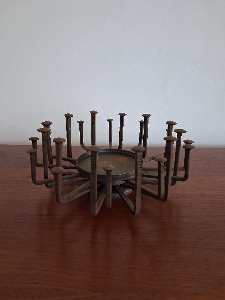 Brutalist design kandelaar, retro, Antiek en Kunst, Ophalen of Verzenden