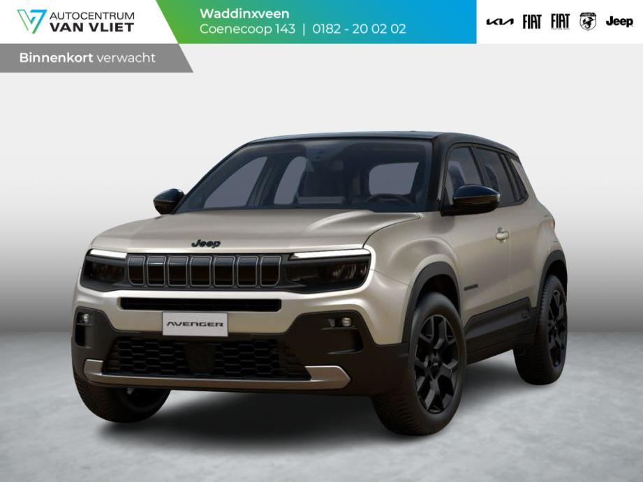 Jeep Avenger Black Edition 54 kWh | Schuif/Kanteldak | Winte, 12 maanden, Stof, Zwart, 156 pk