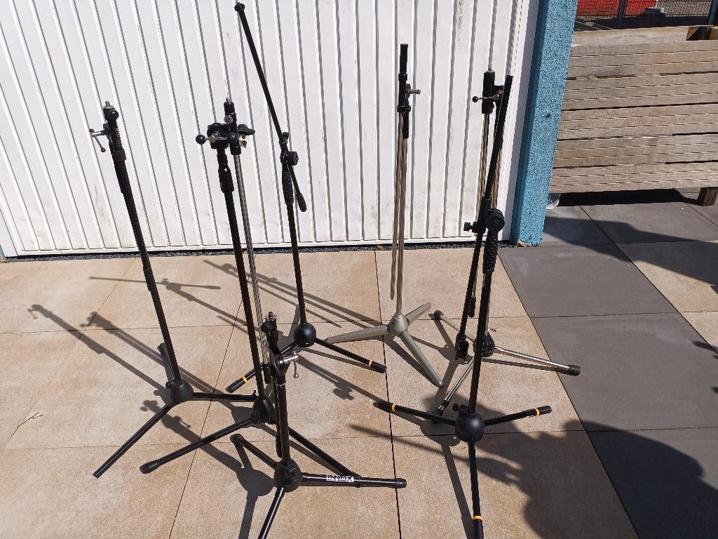 Diverse microfoon statieven, set van 7 stuks, Ophalen, Gebruikt, Audio