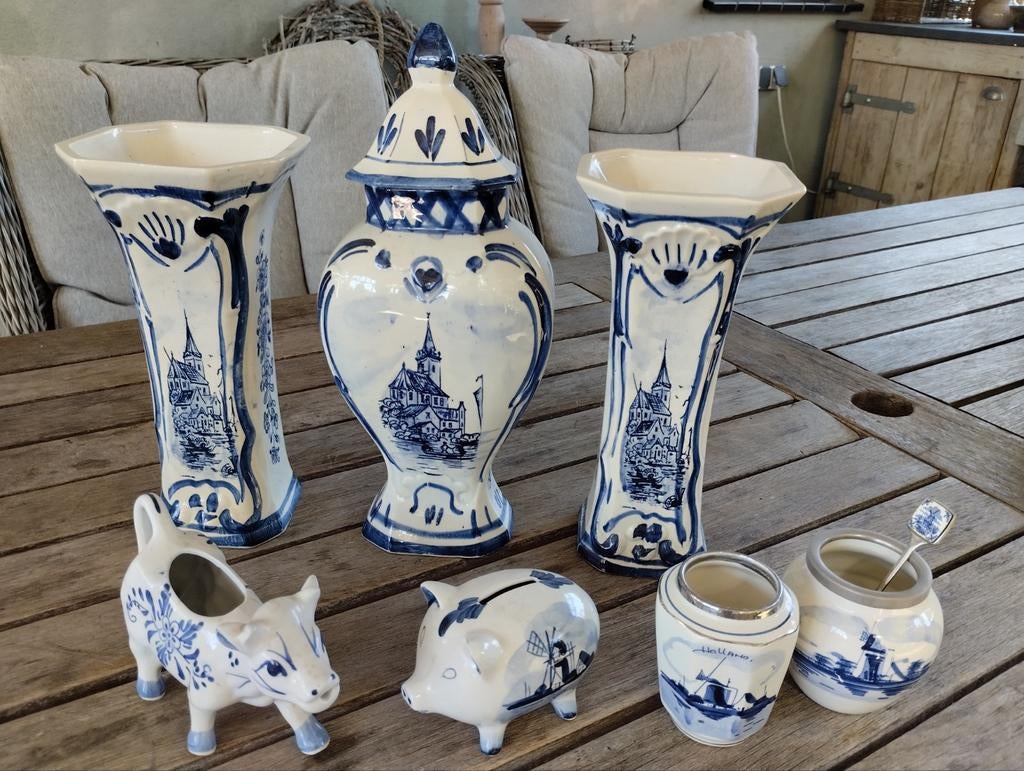 Delfs blauwe vazen, diverse, Ophalen of Verzenden