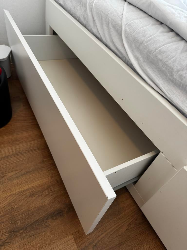 Slaapkamer set: bed, kast en bureau, Ophalen, Gebruikt, Eenpersoons