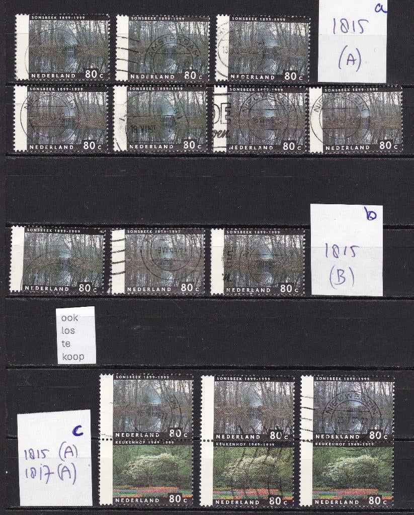 0481) Nederland 1815 1817 vier jaargetijden 1999, Postzegels en Munten, Postzegels | Nederland, Ophalen of Verzenden