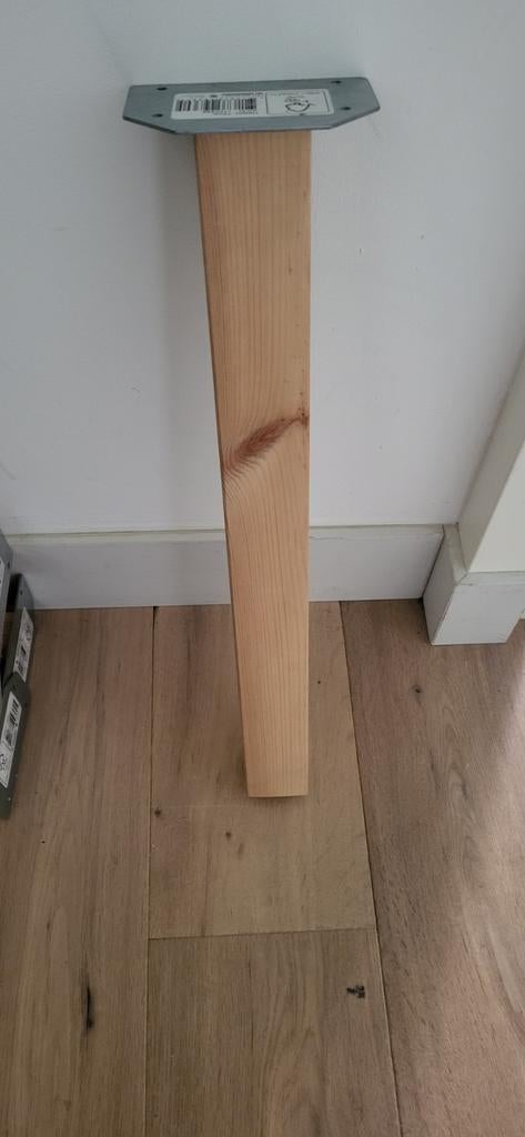 Beukenhouten tafelpoten 55x5,5cm, Ophalen, Gebruikt, 50 tot 100 cm