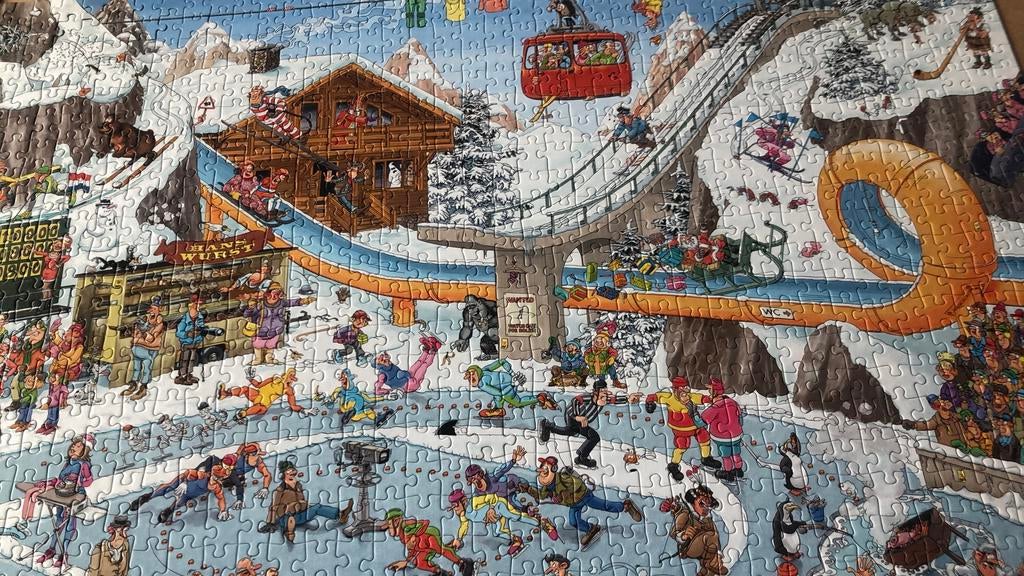 Jan van Haasteren puzzel 1000 stukjes, Hobby en Vrije tijd, Denksport en Puzzels, Ophalen, 500 t/m 1500 stukjes, Zo goed als nieuw