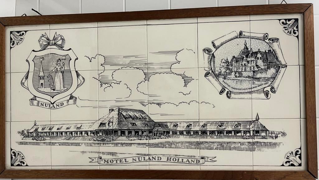 Uiterst Zeldzaam Tegeltableau Motel Nuland (Van der Valk), Ophalen