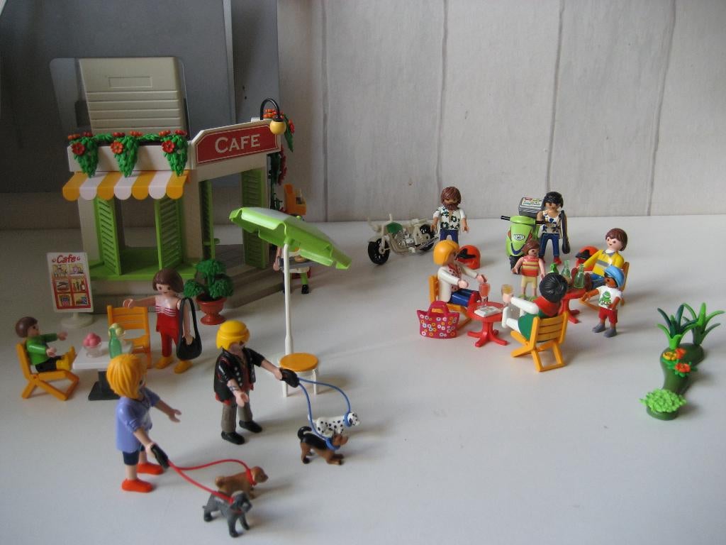 playmobil cafe restaurant met veel bezoekers, Ophalen of Verzenden, Zo goed als nieuw
