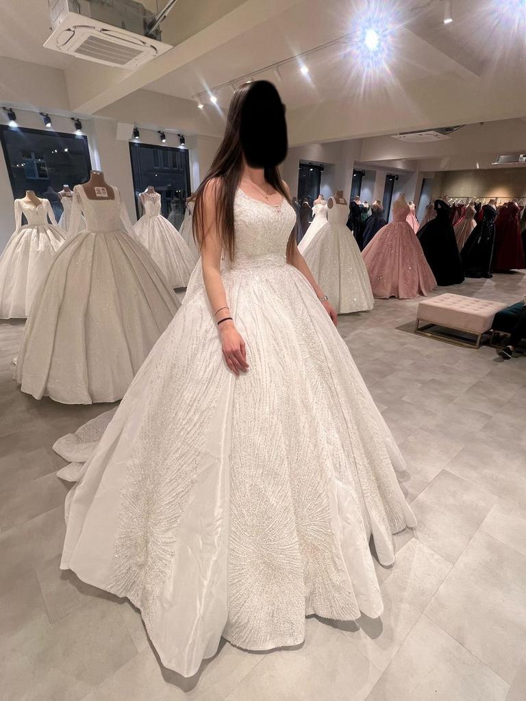 Mooie luxe trouwjurk, Ophalen, Zo goed als nieuw, Wit, Trouwjurk