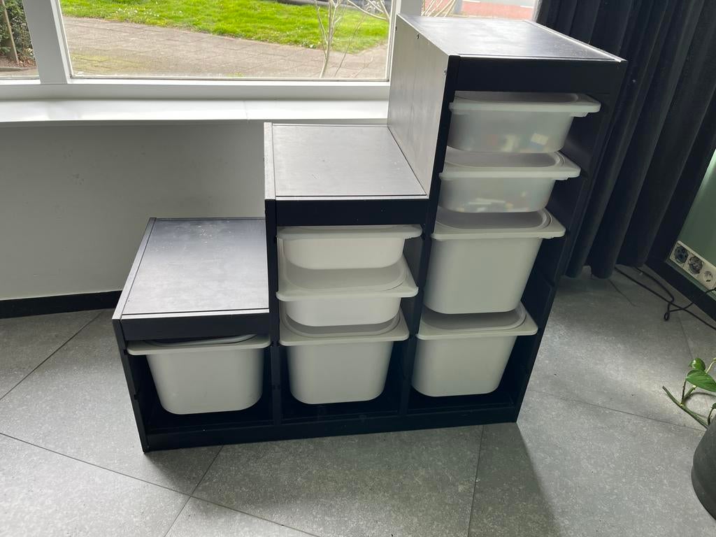 Trofast kast Ikea incl opbergbakken, Ophalen, 50 tot 100 cm, Zo goed als nieuw, Minder dan 100 cm