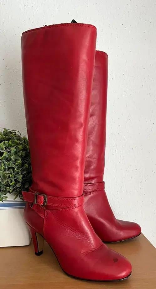 Lavorazione Artigiana rood leren laarzen maat 37 [DMv], Hoge laarzen, Ophalen of Verzenden, Zo goed als nieuw, Rood