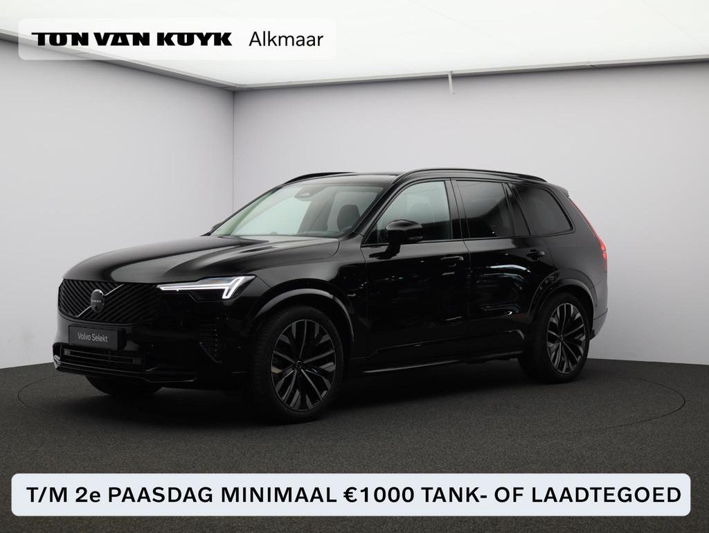 Volvo XC90 2.0 T8 Plug-in hybrid AWD Ultra Dark / Luchtverin, Gebruikt, 4 cilinders, 7 stoelen, Zwart