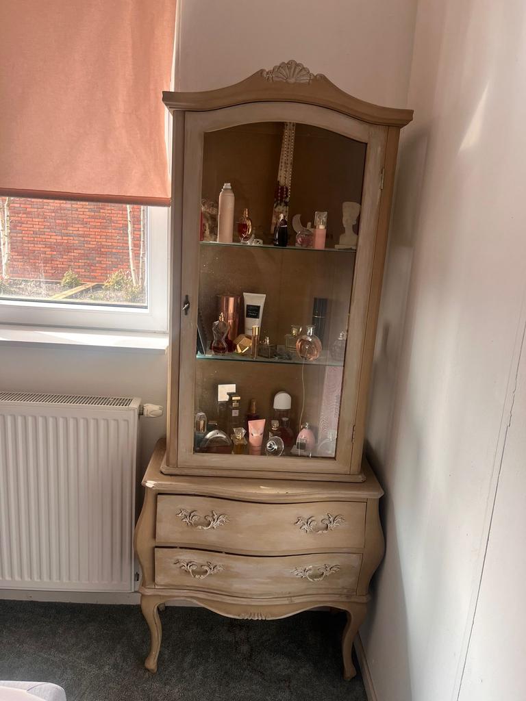 Tweedelige Vitrinekast - 190x75 cm, Ophalen, Gebruikt, 50 tot 100 cm, 150 tot 200 cm