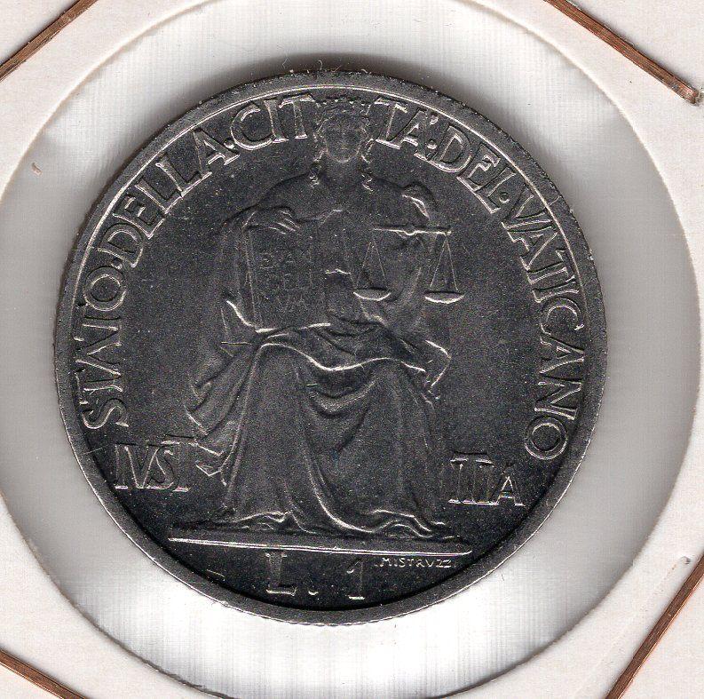 Vaticaan 1 lire 1942 unc, Postzegels en Munten, Munten | Europa | Niet-Euromunten, Verzenden, Overige landen