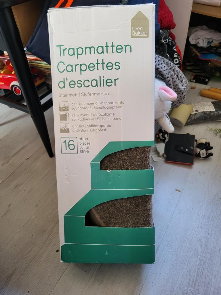 Nieuwe Leen Bakker Trapmatten - 16 stuks, Huis en Inrichting, Stoffering | Tapijten en Kleden, Nieuw, Minder dan 50 cm, Minder dan 50 cm