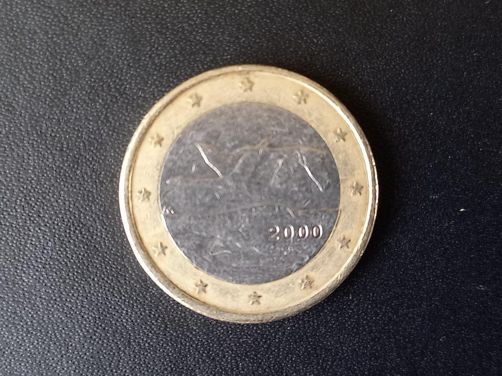 020: 1 Euromunt in nieuwstaat Finland 2000, Verzenden, Finland, 1 euro, Losse munt