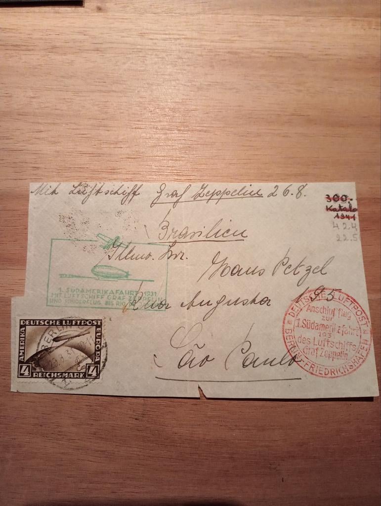 Graf Zeppelin 1e vlucht 1931, Ophalen of Verzenden, Envelop