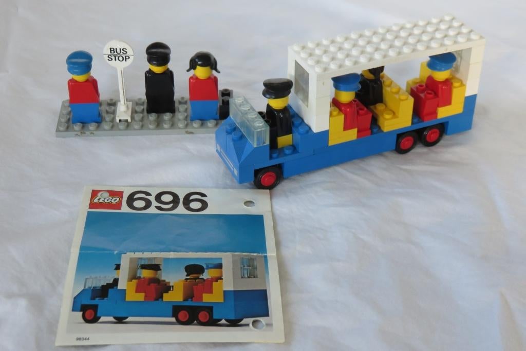 Lego legoland, set 696, bus stop, Ophalen of Verzenden, Gebruikt, Complete set, Lego