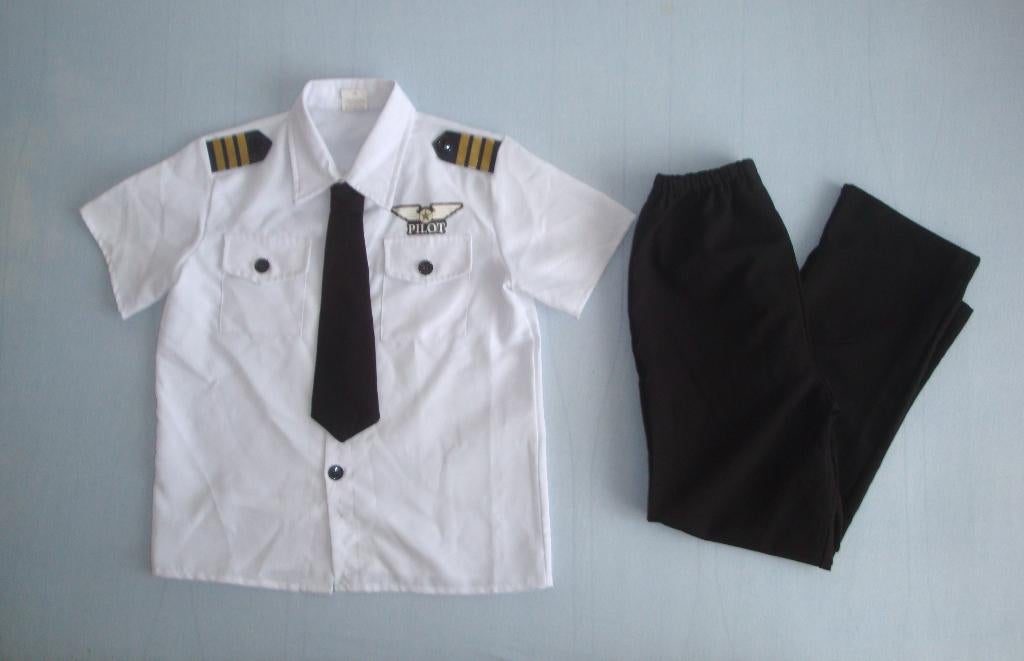 Verkleedkleren Piloot maat 140, Ophalen of Verzenden, Zo goed als nieuw, 134 t/m 140, Jongen