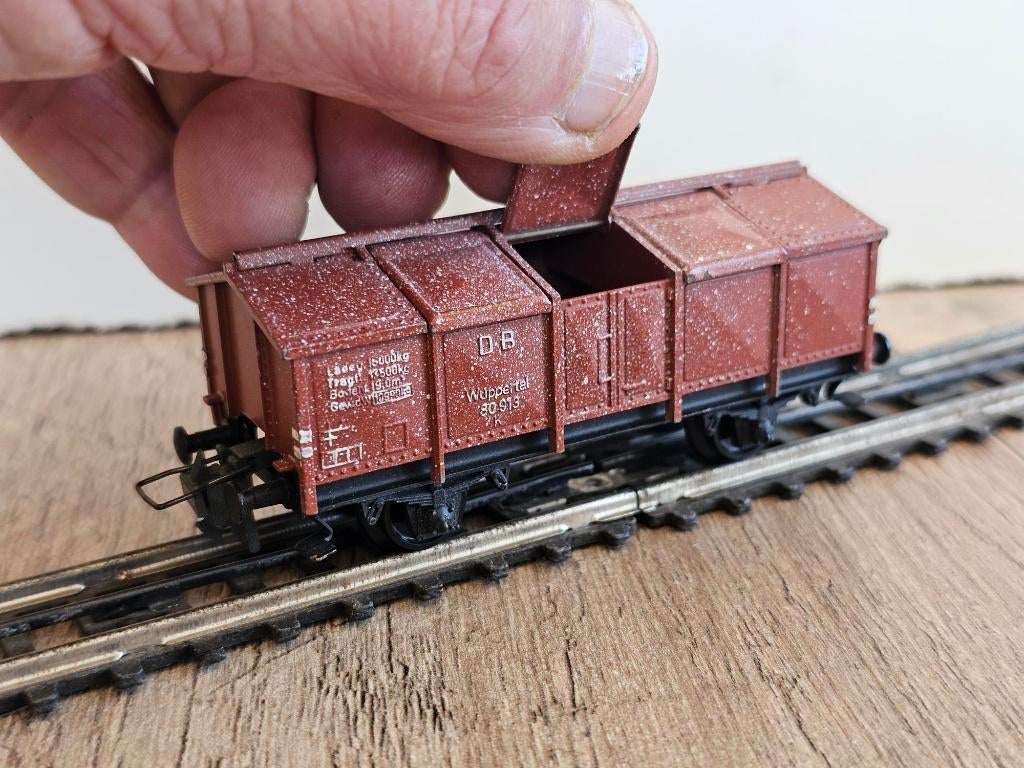 Modeltrein trix-express geheel metalen wagon kalkwagen 3423, Gelijkstroom, Trix, Wagon, Ophalen of Verzenden