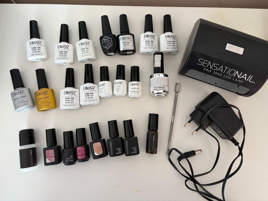 Sensationail - volledige set - gellak - met lamp, Overige kleuren, Ophalen of Verzenden, Zo goed als nieuw, Handen en Nagels