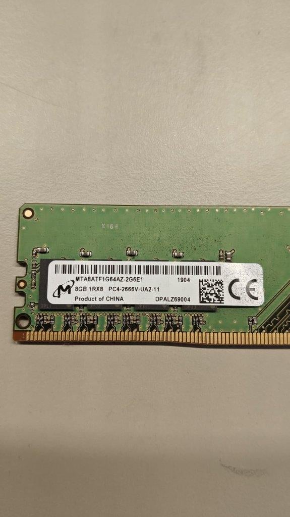Micron 8GB DDR4-2666 Desktop RAM, Gebruikt, DDR4, 8 GB, Ophalen of Verzenden