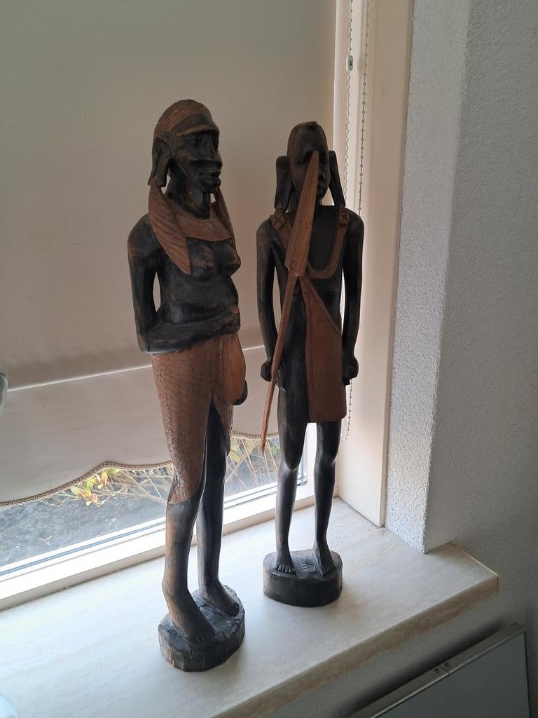 Afrikaanse houten beelden, Antiek en Kunst, Ophalen