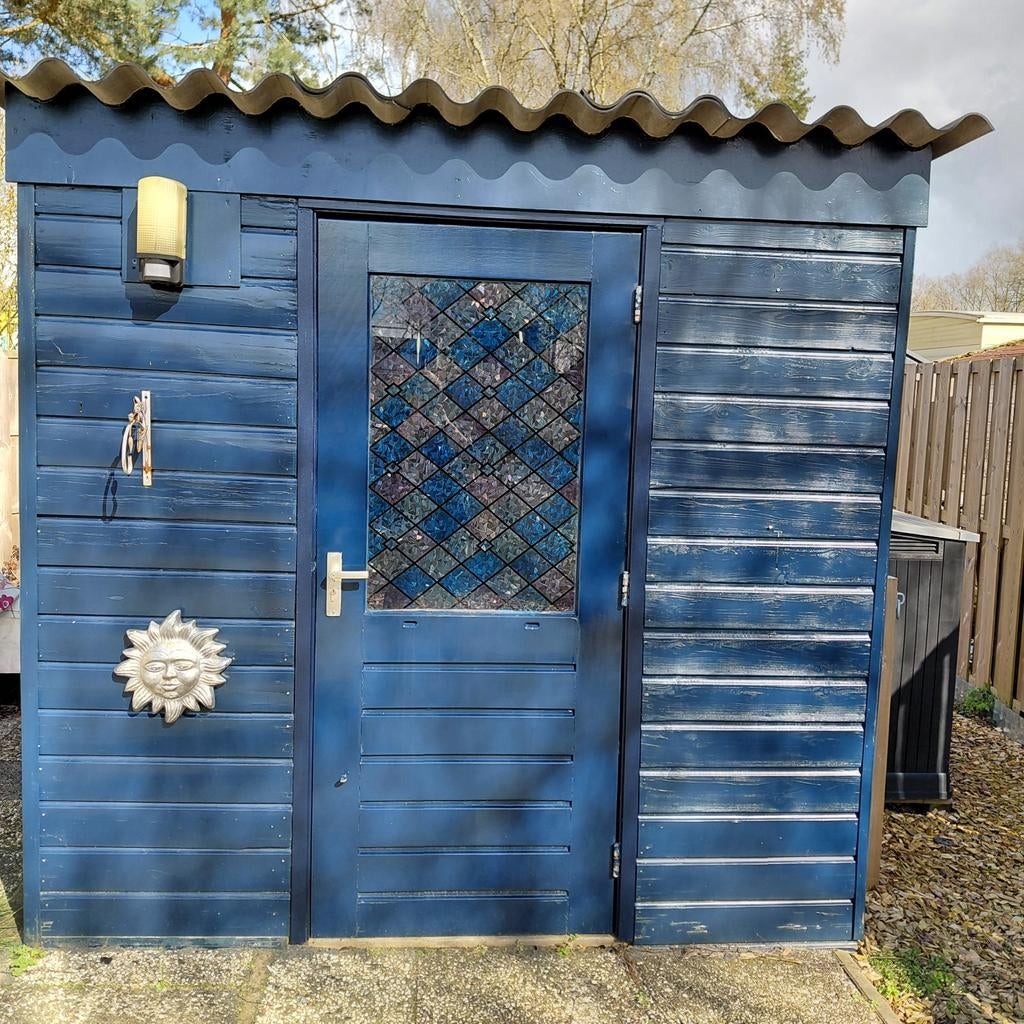 Te koop houten schuur 240x240, Ophalen, 250 tot 500 cm, Schuur, 1 raam