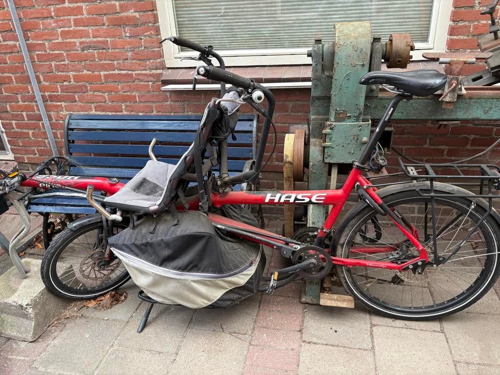Pino Hase tandemfiets met extra tas cranckstel kleine kind, Gebruikt, Minder dan 49 cm, Ophalen of Verzenden, 55 cm of meer