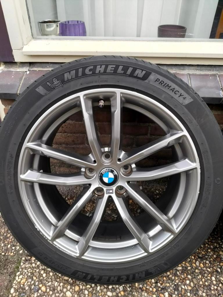 BMW 5 serie m breedset velgen zomerbanden, Ophalen, 18 inch, Gebruikt, 275 mm