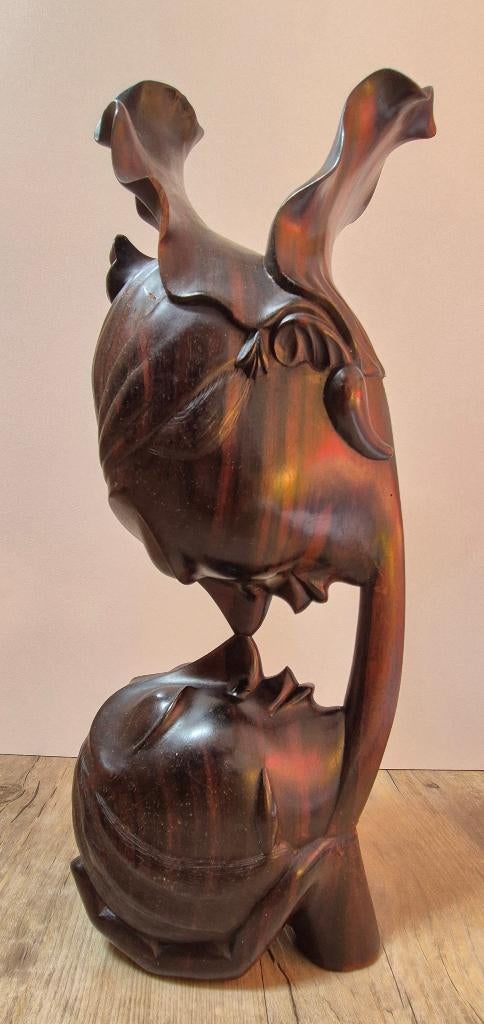 Vintage houtsnijwerk uit Java, Antiek en Kunst, Houtsnijwerk, Ophalen of Verzenden, Handgemaakt, 20 - 50 cm