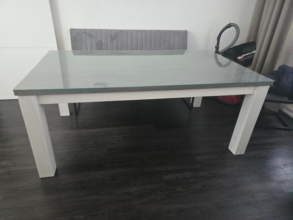 Eettafel, Ophalen, 50 tot 100 cm, Rechthoekig, Glas