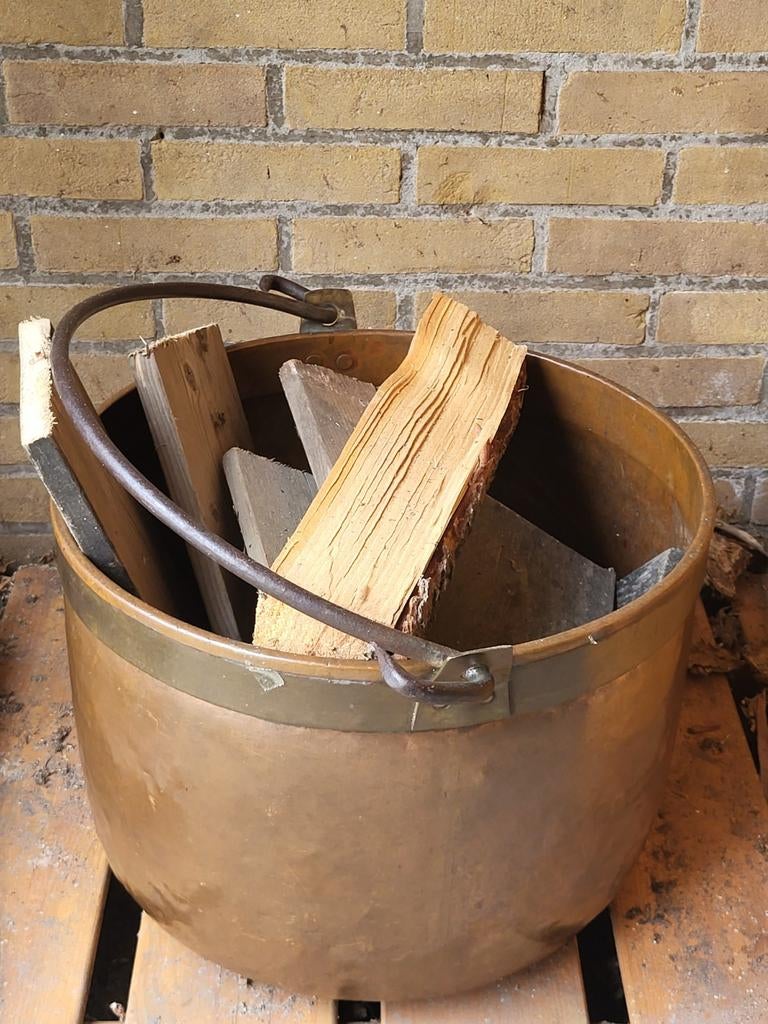 Grote koperen pot. Diameter 45 cm. Hoog 35 cm, Ophalen