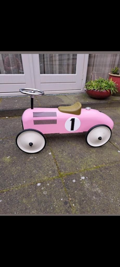 Roze loopauto met nummer 1, Ophalen of Verzenden, Gebruikt