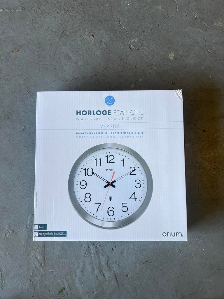 4-6Orium Waterbestendige Klok - Inox - Buiten/Binnen Gebruik, Wandklok, Nieuw, Ophalen of Verzenden, Nvt