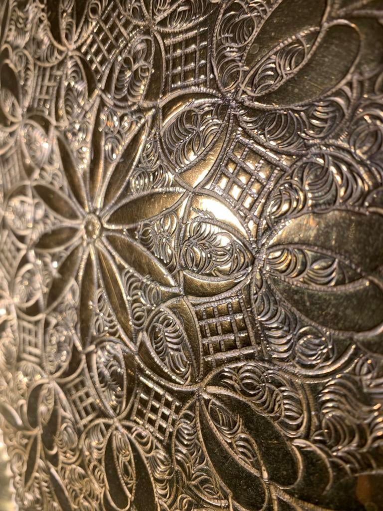 Decoratieve Oosterse Messing Schaal - Handgemaakt, Ophalen of Verzenden