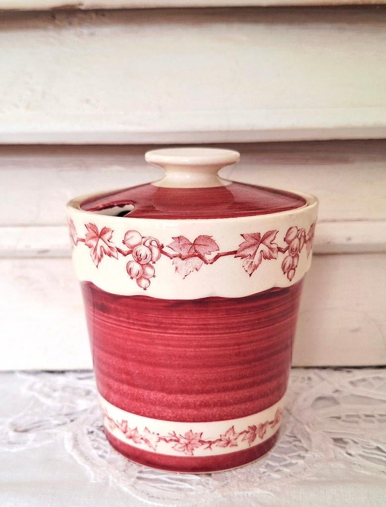 Villeroy en Boch Mettlach, Saar confiture/jampot, Ophalen of Verzenden