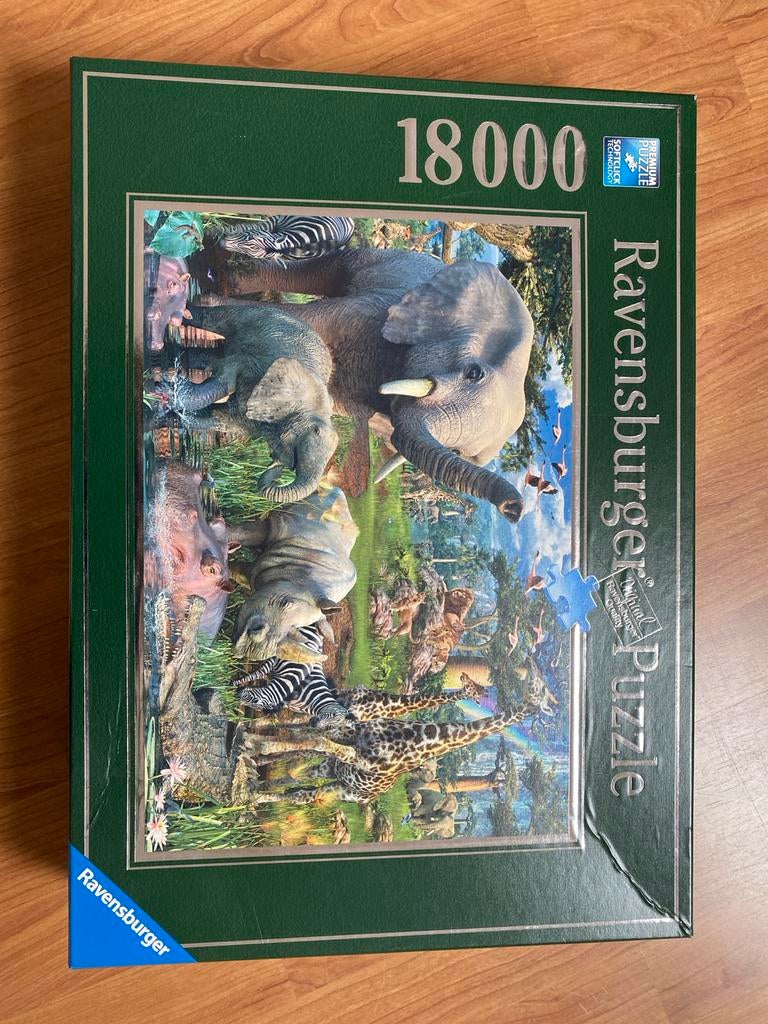 Ravensburger Legpuzzel 18000 Stukjes - Bij de Drinkplaats, Ophalen of Verzenden, Zo goed als nieuw