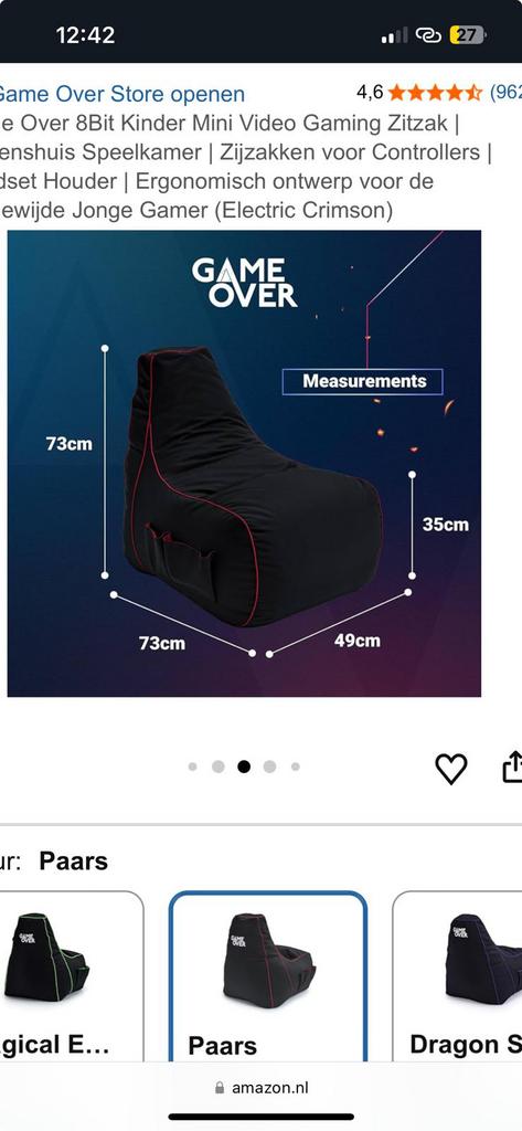 Zitzak(GROEN), Ophalen, Zo goed als nieuw, Groen